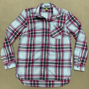 Womens Eddie Bauer Flannel pink & gray small